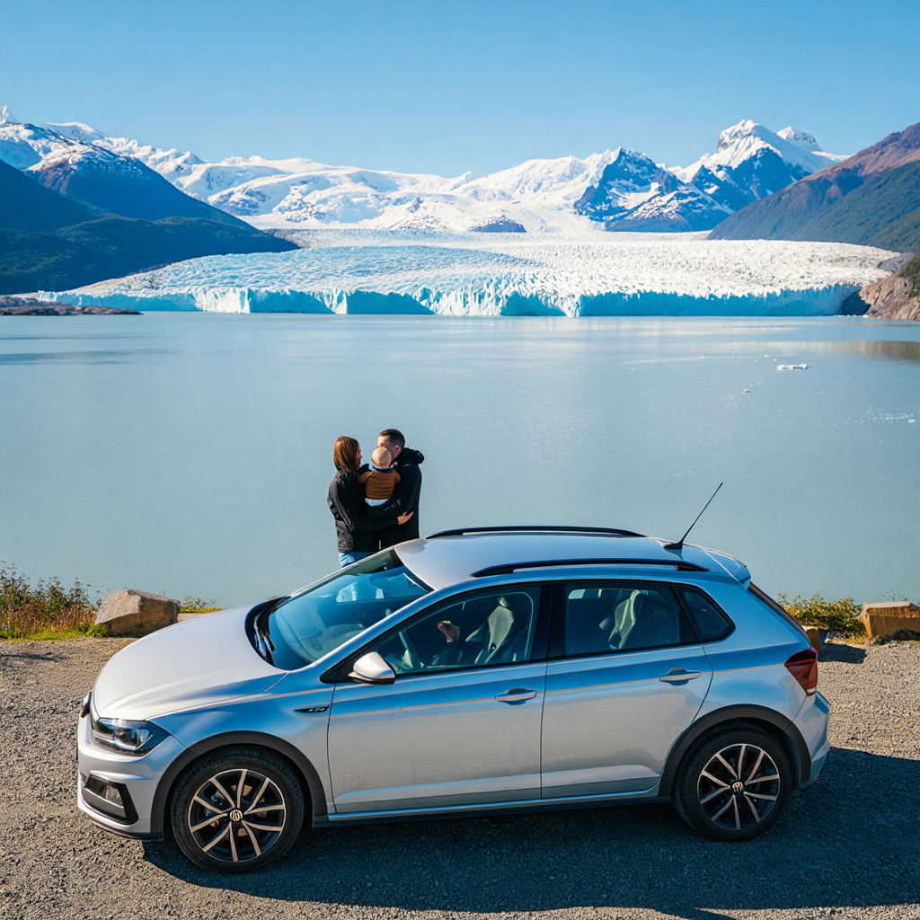 Volkswagen Polo Track MSI MT de alquiler en El Calafate con Diversidad Turismo Activo & de Naturaleza, ideal para recorrer la Patagonia.